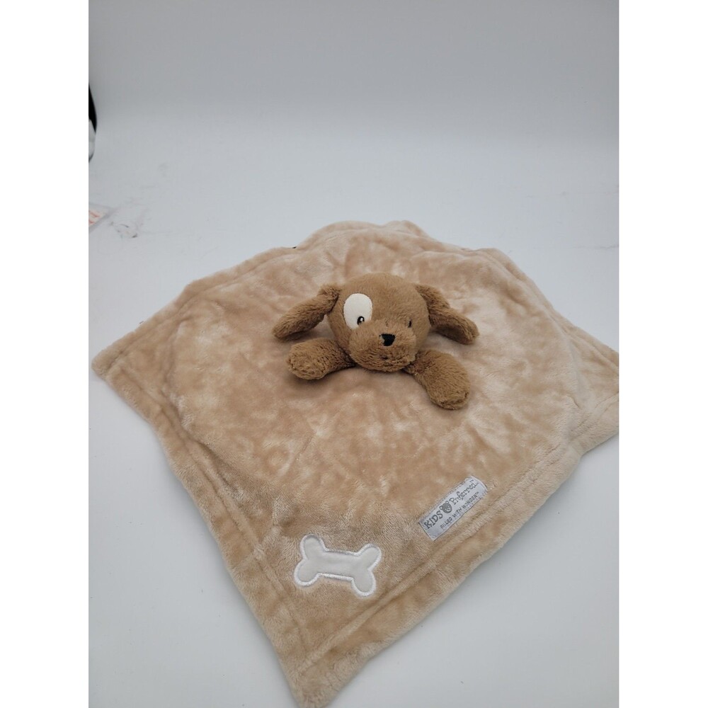Kids Preferred Puppy Dog Lovey Brown Eye Patch Bone Security Blanket 14 Inch